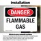 Signmission Flammable Gas Danger Sign, Vinyl Decal, 14in W x 10in L, 2PK OS-2PACK-DS-D-1014-L-1234 - alternate 7